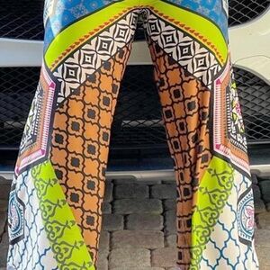 Colorful Geometric Printed Palazzo Pants